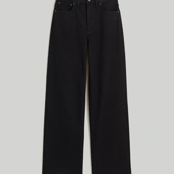 Madewell New The Petite Perfect Vintage Wide-Leg Jean in Black Rinse Wash 31P - Picture 12 of 12
